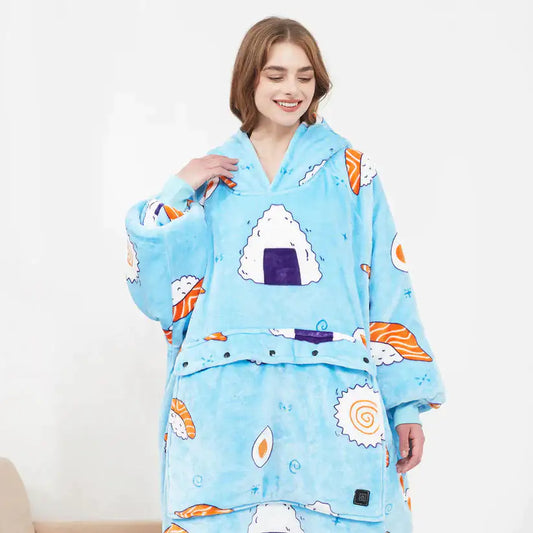 Hoodie Blanket sushi