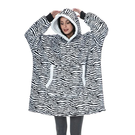 Hoodie Blanket Zebra