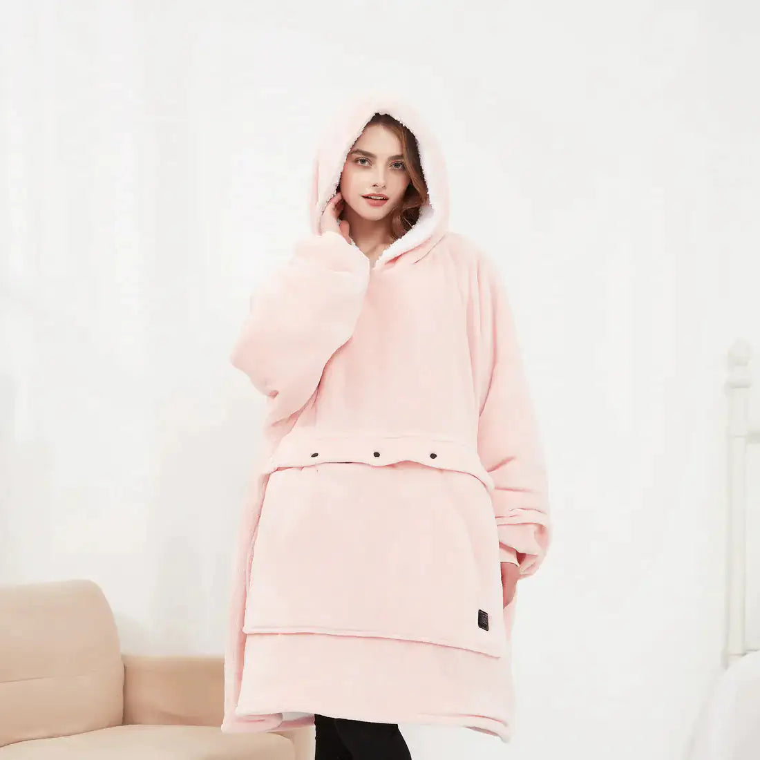 Hoodie Blanket pink