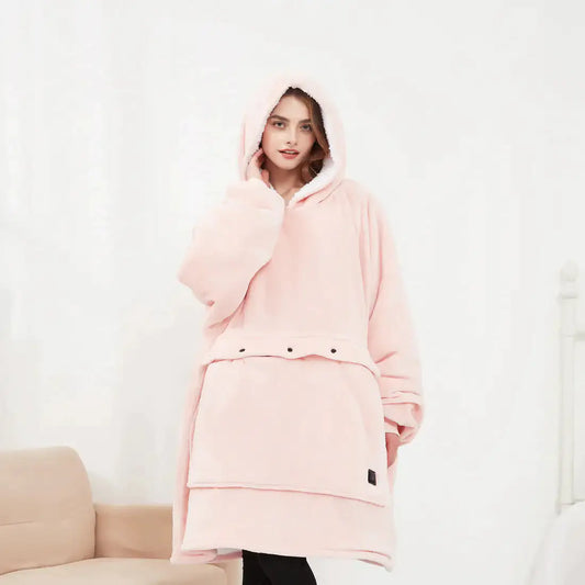 Hoodie Blanket pink