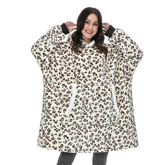 Hoodie Blanket Leopard